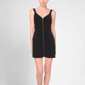Moschino Couture Front Zip Black Dress